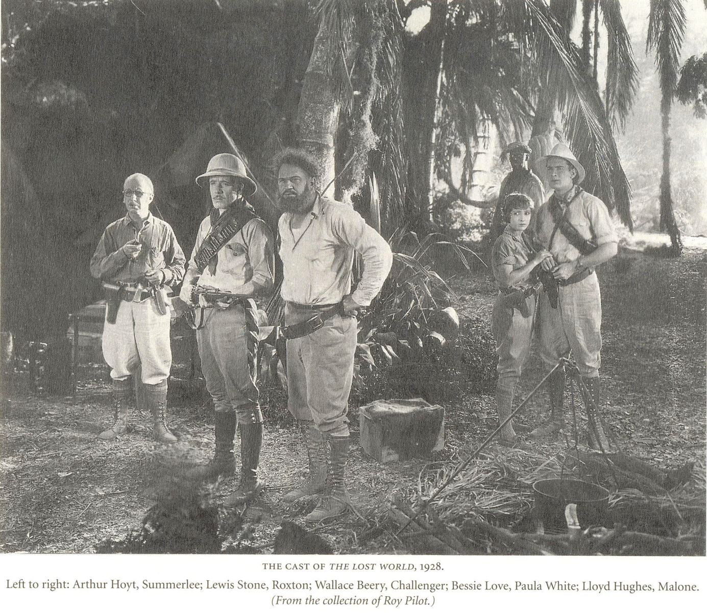 Cast of the 1925 silent film "The Lost World"